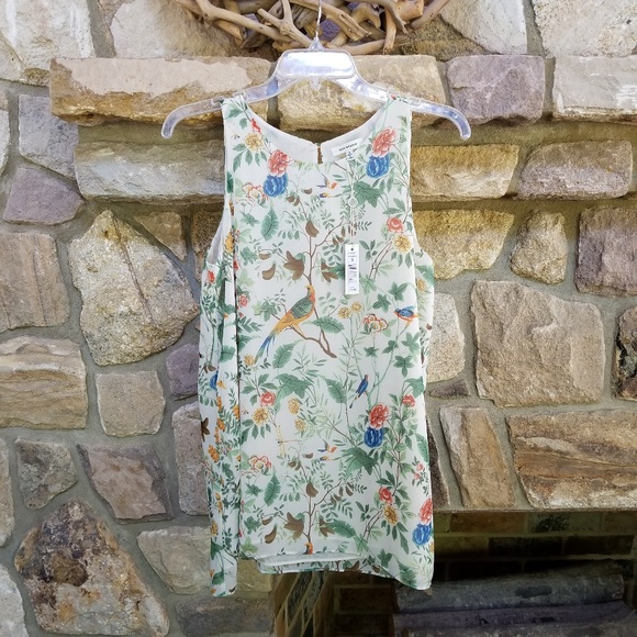 Max Studio Tops - Max Studio Bird Botanical Print Tank Top Size Small